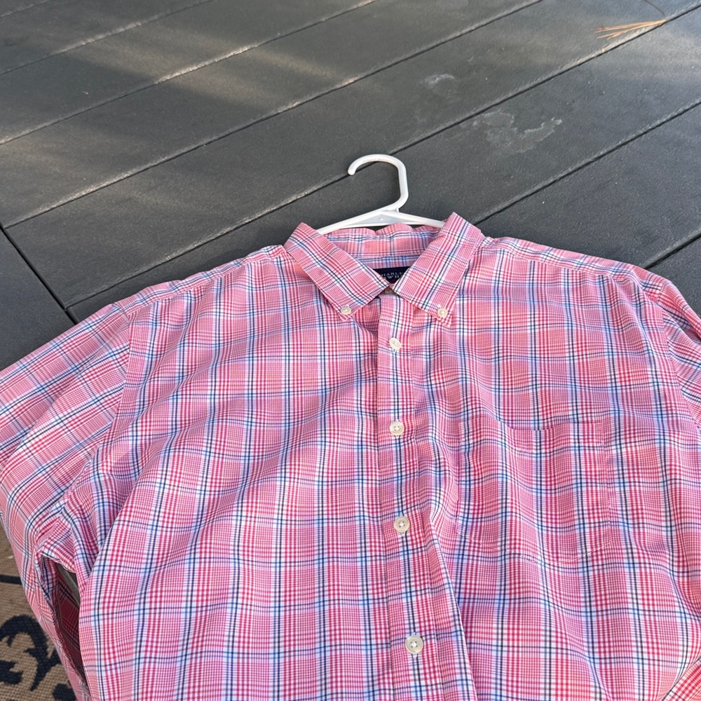 Charles Tyrwhitt Red and Blue Plaid Men's Shirt - Picture 13 of 13